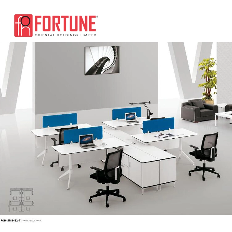 Partition Workstation Melamine Desk Office Workstations Modular (FOH-SM3432-T)