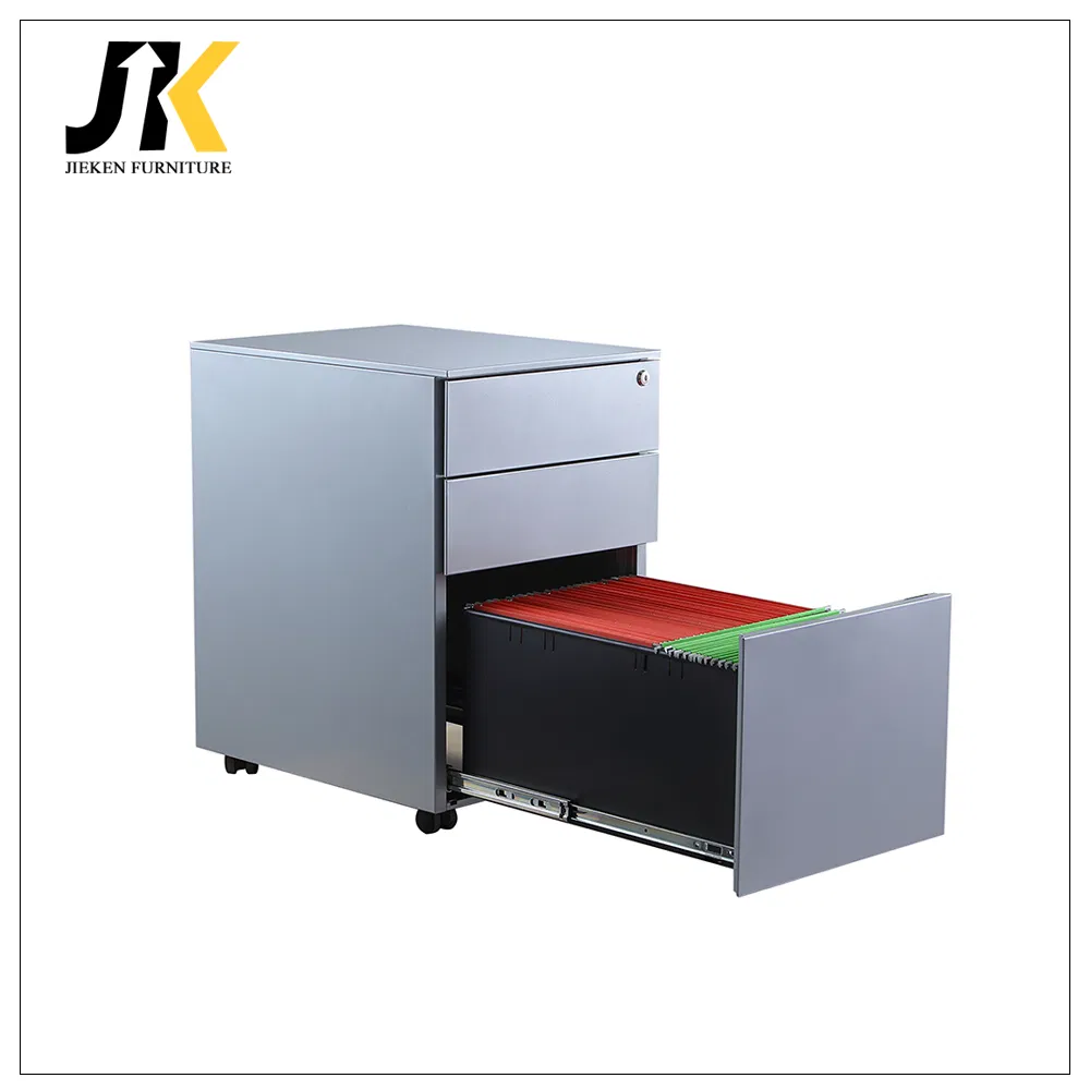 Steel A4 File Cabinet 3 Drawer Mobile Pedestal on Wheels