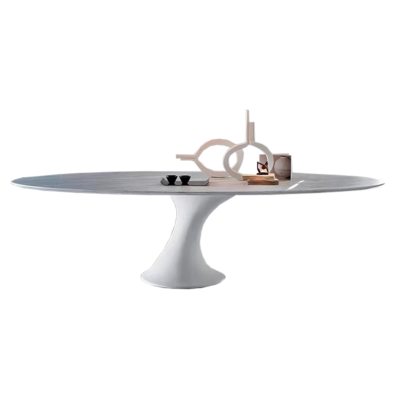 Accept Custom Statuari Snow White Marble Top Coffee Table Metal Base Stand Marble Lounge Furniture White Oval Tea Center Table