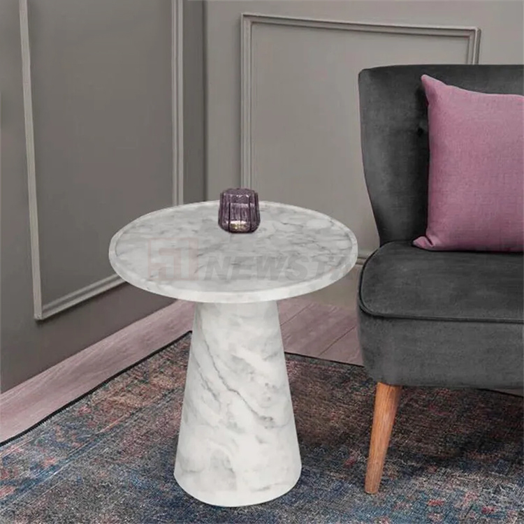 Marble Furniture Lounge Bedside Coffee Table Black Modern Sofa Side Table Living Room Marble Side Table
