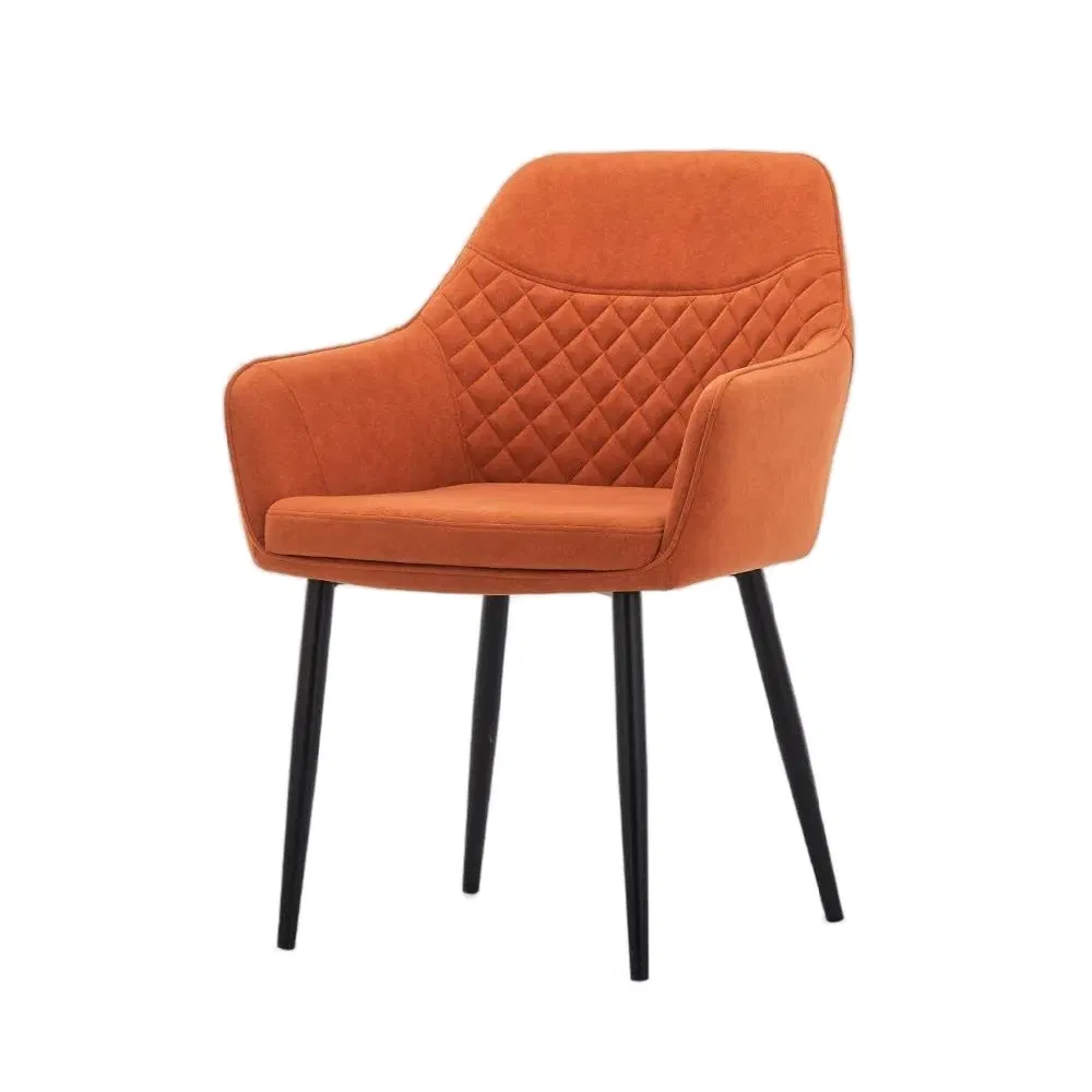 Fabric Metal Legs Guest Waiting Reception Room Chair Fabric Dining Chair