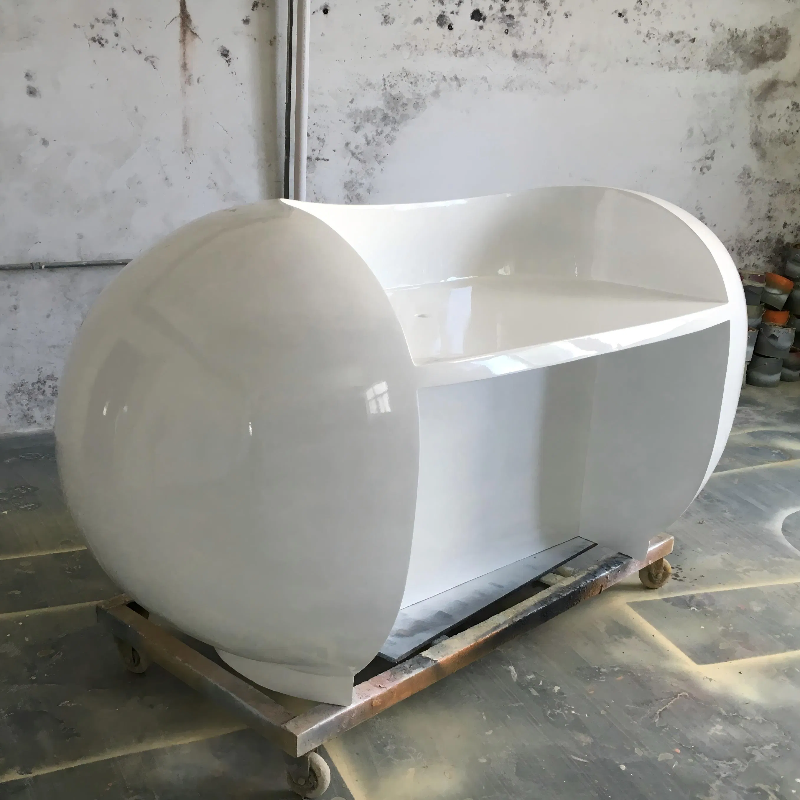 Arch Shaped Fiberglass Front Office Salon Reception Desk