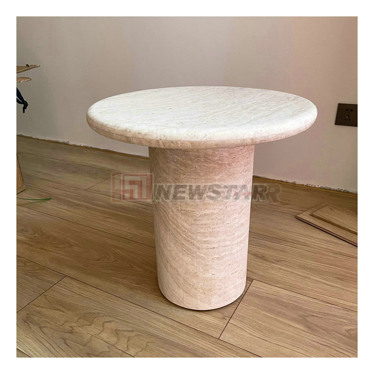 Modern Lounge Furniture Marble Side Table Irregular Cloudy Carrara White Marble Coffee Table
