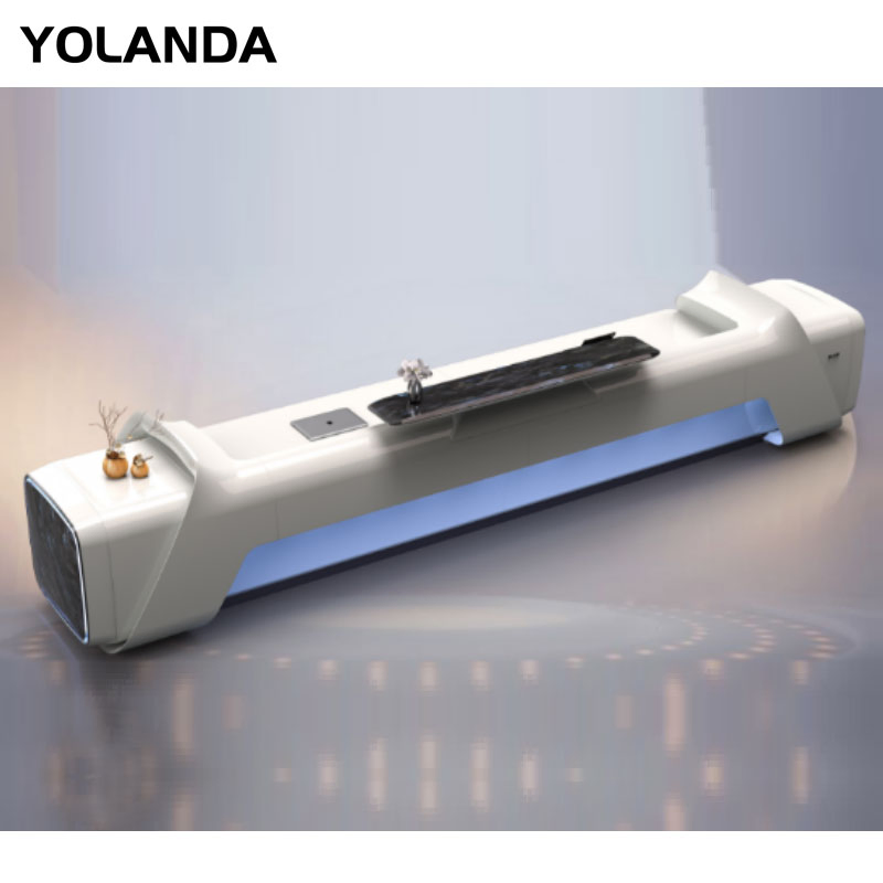 Yolanda Customized Modern Office Furniture MDF Painted Front Table Hotel Hospital Salon Reception Bar Personalized Desk