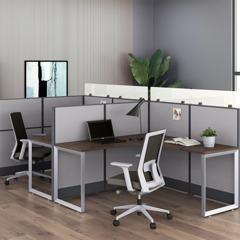 Good Quality Modular System Partition Modern 4 Cluster Office Table Workstation