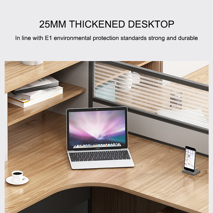 Wood 4 Person Office Furniture Commercial Furniture Modular Office Desk Partition Office Table Cubicle Workstation