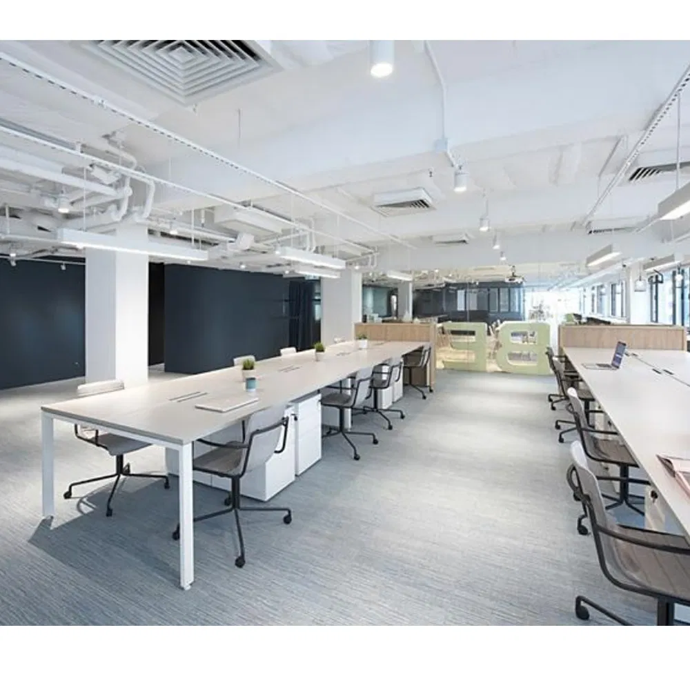 Modern Modular White Office Furniture Workstation 4 8 10 Person Open Working Opposite Sitting Combination Office Workstations