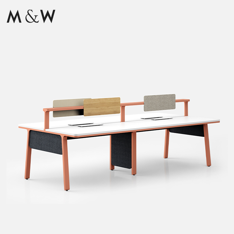 M&W Volta Office Desk Modular Furniture 4 Seater Commercial Table Coworking Workstation
