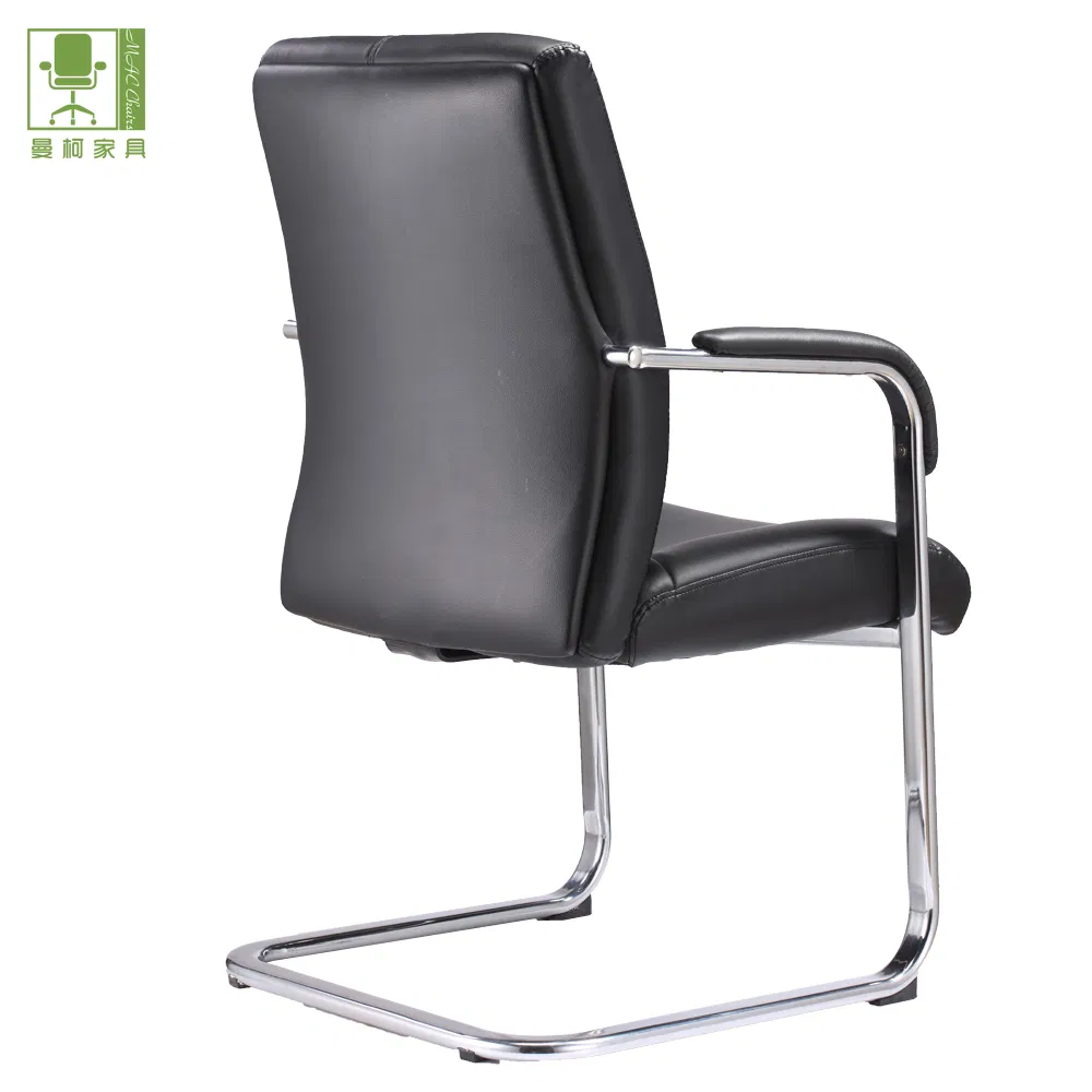 Ergonomic Black Leather Executive Visitor Guest Waiting Reading Reception Chair