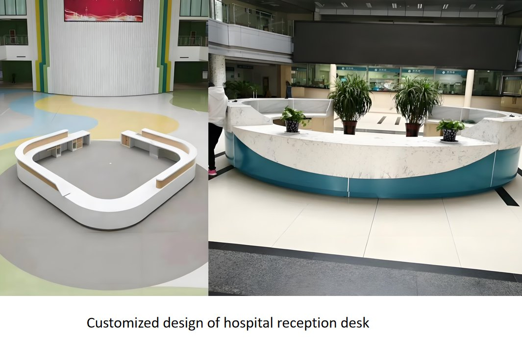 Modern Furniture Customized Luxury Heathcare Hospital Front Receptionist Table Beauty Clinic Dental Medical Reception Desk&Counter