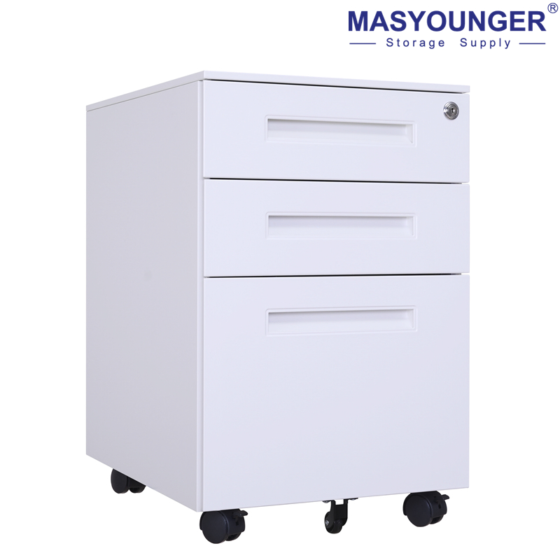 Pre-Assemble Steel 3 Drawer Mobile Pedestal