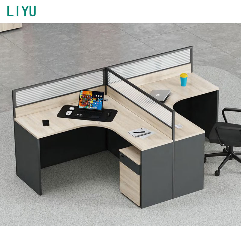 Liyu Wholesale Price Modular Office Furniture Workstation Modern 2/4/6/8 Person Seater Work Station for Staff