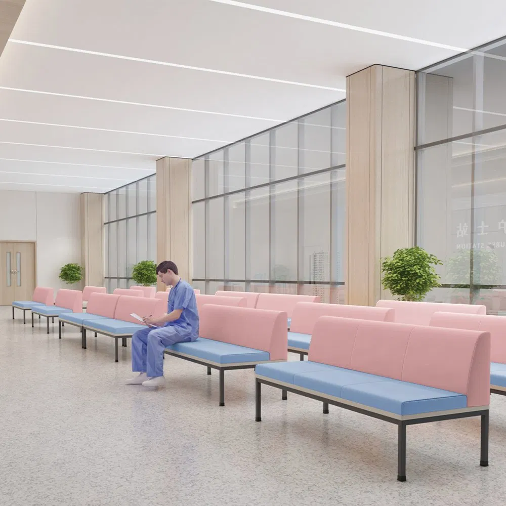 Factory Wholesale Medical Patient Furniture Hospital 2 Seat 3 Seat Fat Guest Clinic Room Hospital Waiting Chair