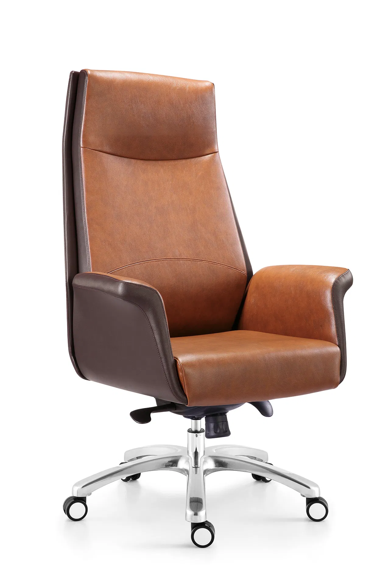 High End Office Furniture Supplier Guest Leather Swivel Visitor Chair for Waiting Room
