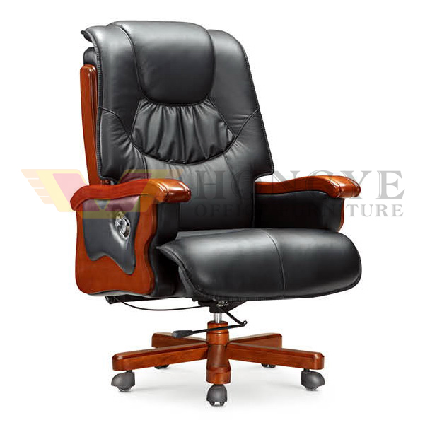 Wholesale Luxury Office Furniture Big Size Adjustable Wooden Executive Chairs