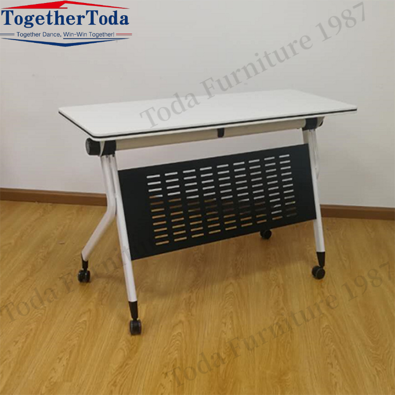 Primary and Secondary School Furniture Folding Training Table Classroom Room Foldable Student Desk Mobile Flip Top Study Table