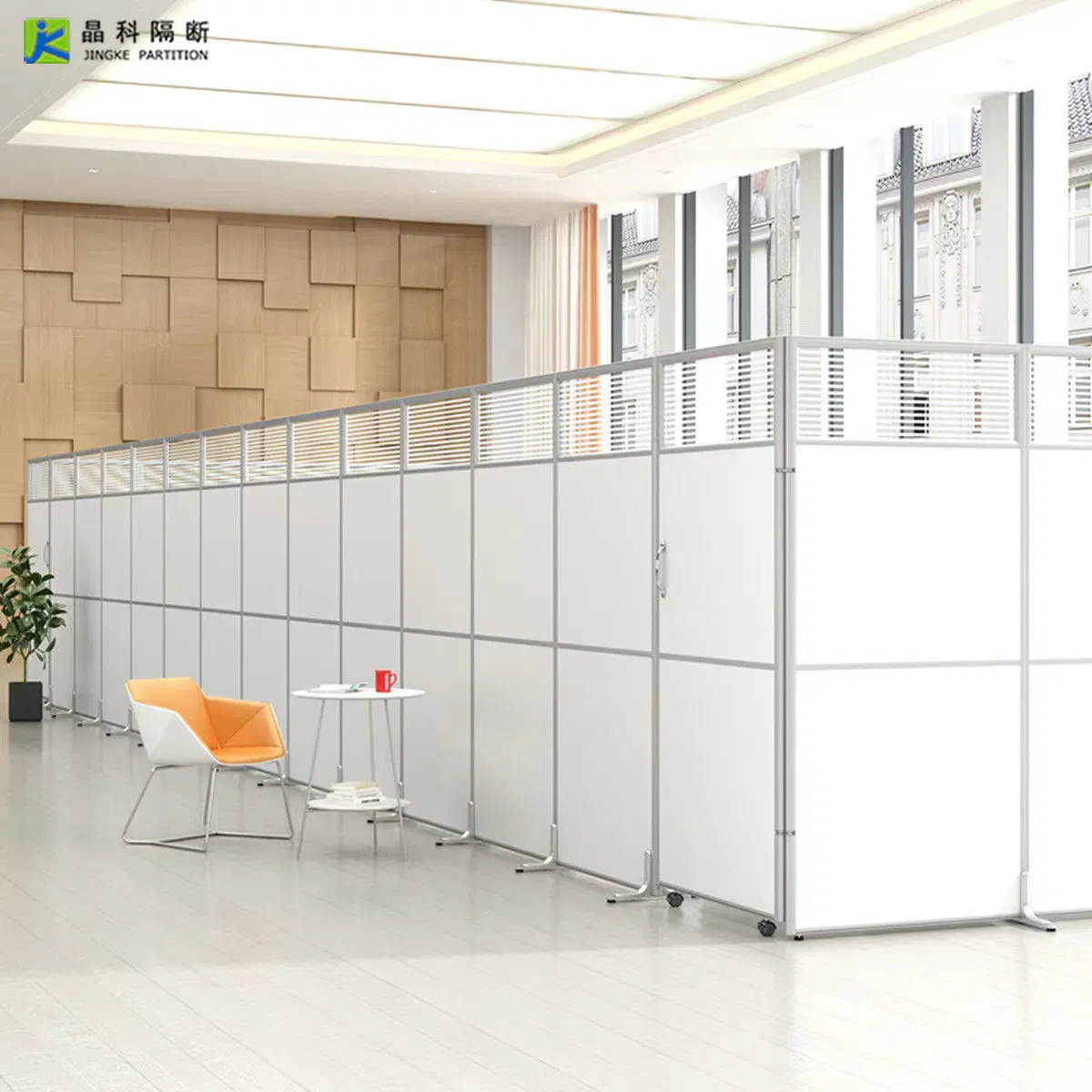 Freestanding Movable Office Partition Folding Mobile Screen Portable Office Partitionfor Privacy Separation Open Office Mobile Folding Partition