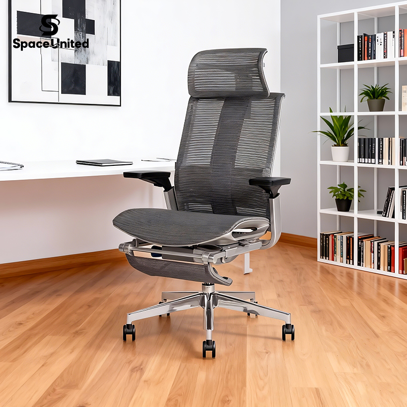 Spaceunited Factory Direct Mesh Task Chair Conference Room Swivel Office Chair Lumbar Support Base Ergonomic Chair