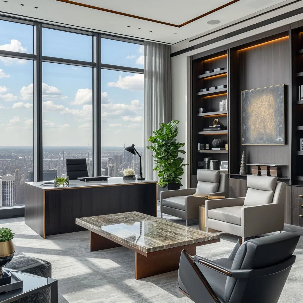 Office Lounge Reception Furniture Chair Side Round Marble Stone Top Modern Coffee Table