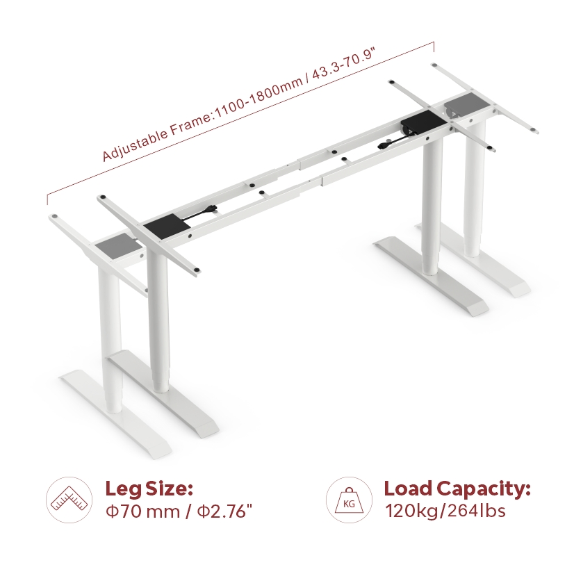 New Arrivals High Pressure Resistance 2 Motor Height Adjustable Desk for Health