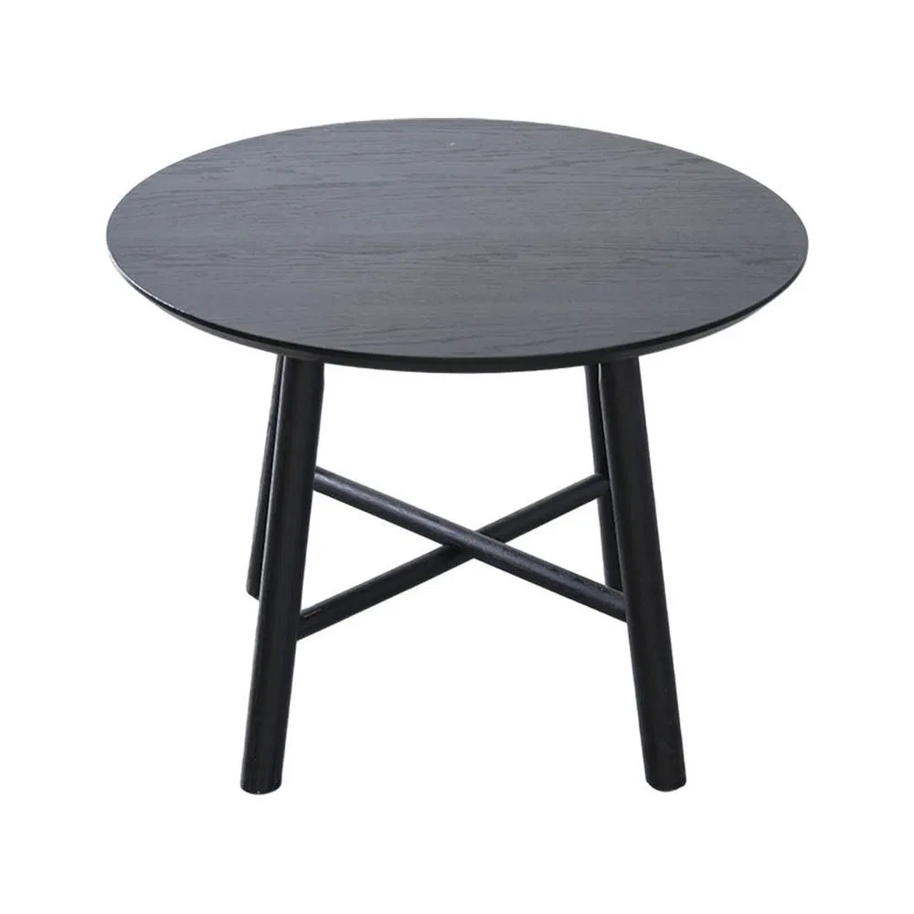 Practical Customizable Solid Wood Round MDF Coffee Table for Staff Lounge