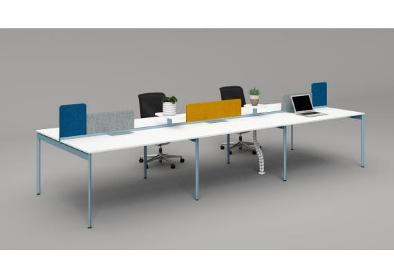 New Design Partition with Melamine Staff Desks Office 6 Person Workstation