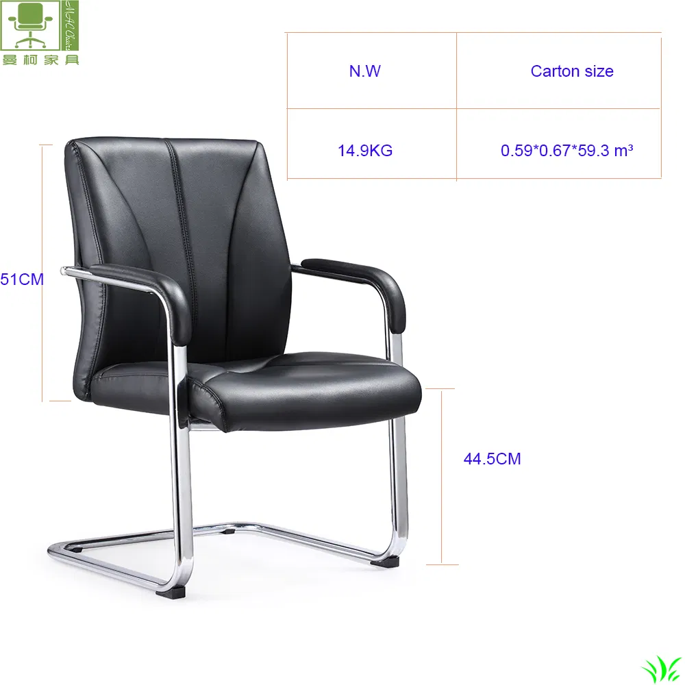 Ergonomic Black Leather Executive Visitor Guest Waiting Reading Reception Chair
