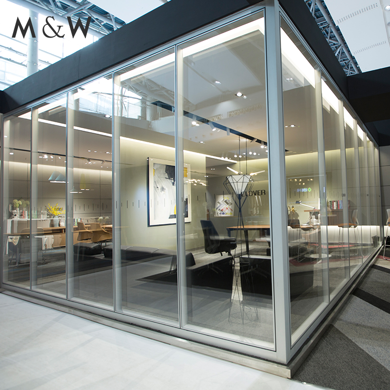 M&W Manufacturer Factory Full Height Furniture Soundproof Glass Wall Office Partition