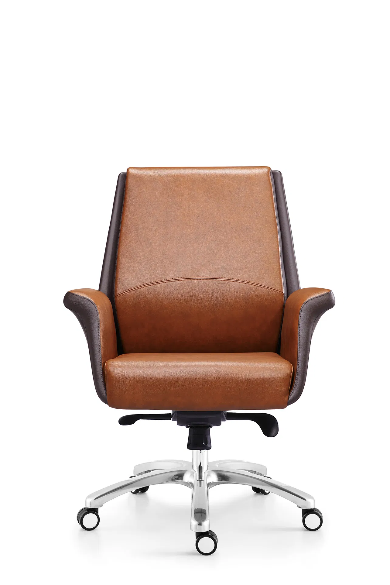 High End Office Furniture Supplier Guest Leather Swivel Visitor Chair for Waiting Room