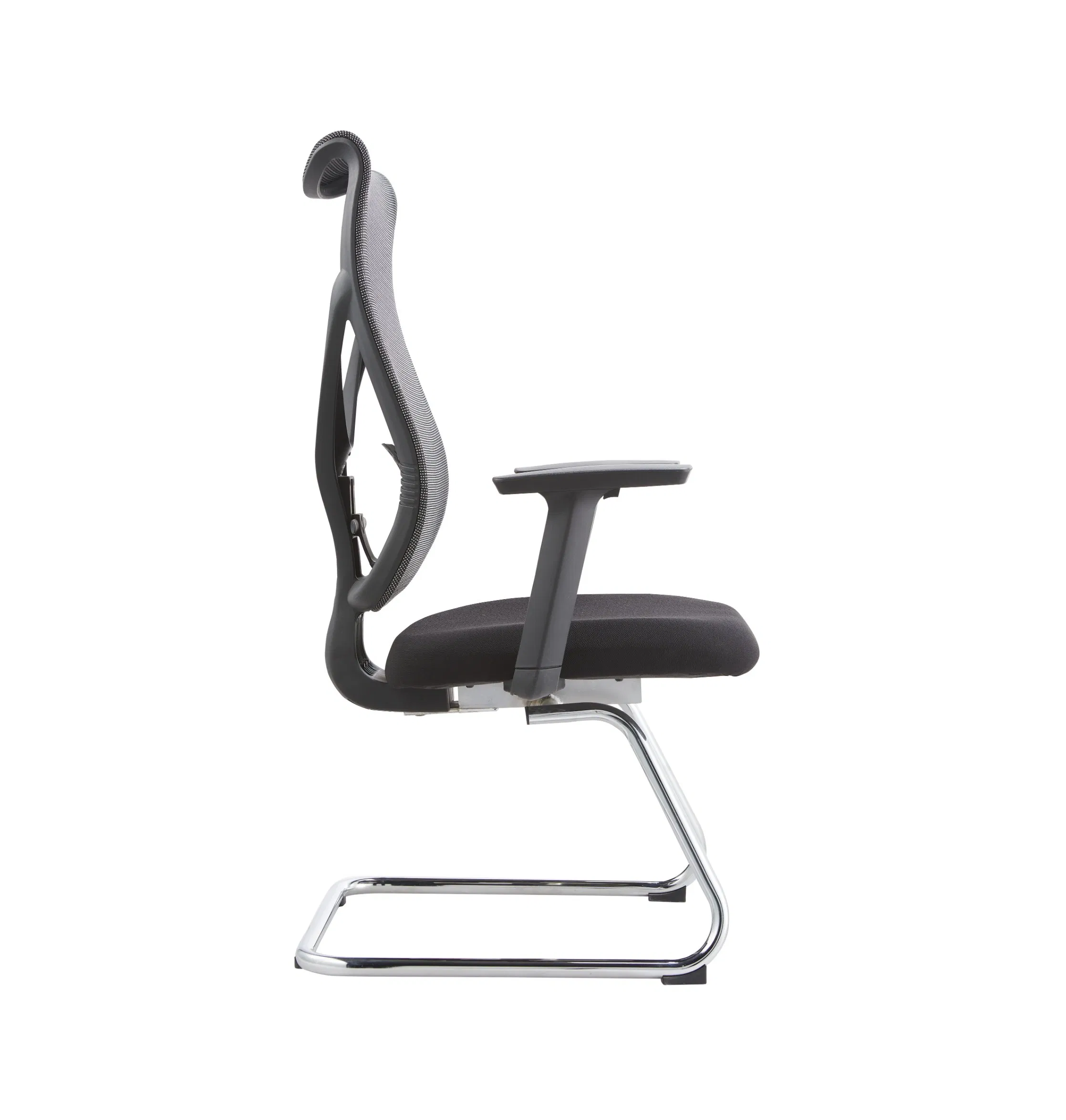 Best Selling Office Chair with No Without Wheel Mesh Fabric Sled Stationary for Meeting Reception Visitor Guest Events Waiting