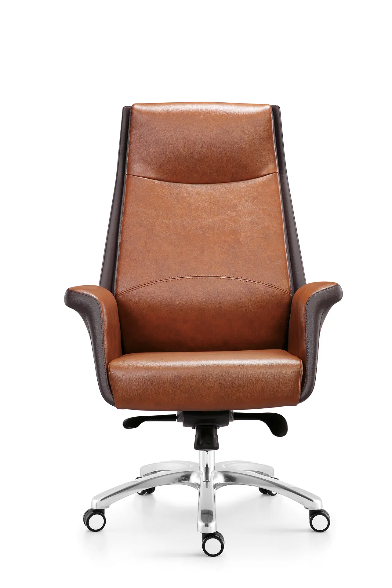 High End Office Furniture Supplier Guest Leather Swivel Visitor Chair for Waiting Room
