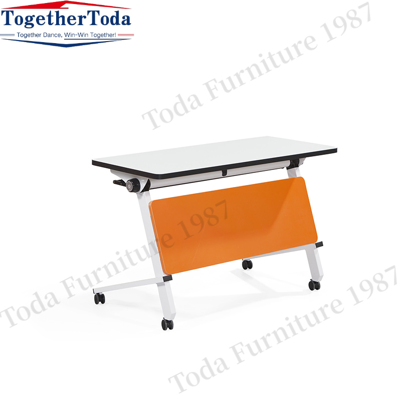 Primary and Secondary School Furniture Folding Training Table Classroom Room Foldable Student Desk Mobile Flip Top Study Table