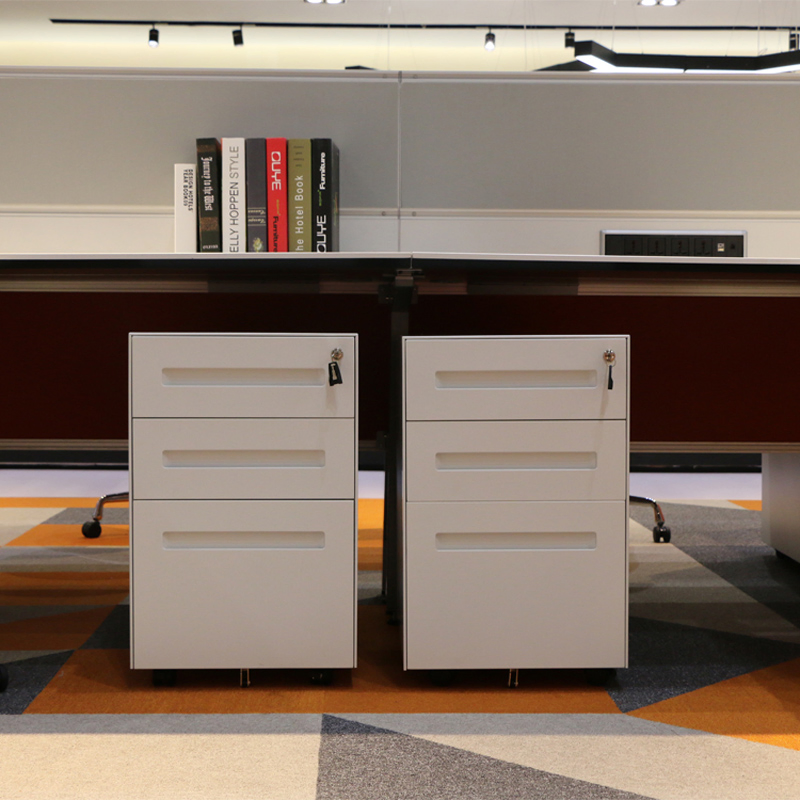 Wholesale Metal Office Storage White Filing Cabinet 3 Drawer Mobile Pedestal