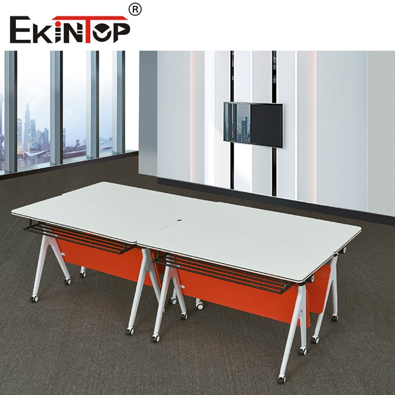 Ekintop Sliding Movable Adjustable Foldable Training Computer Desk Training Room Tables