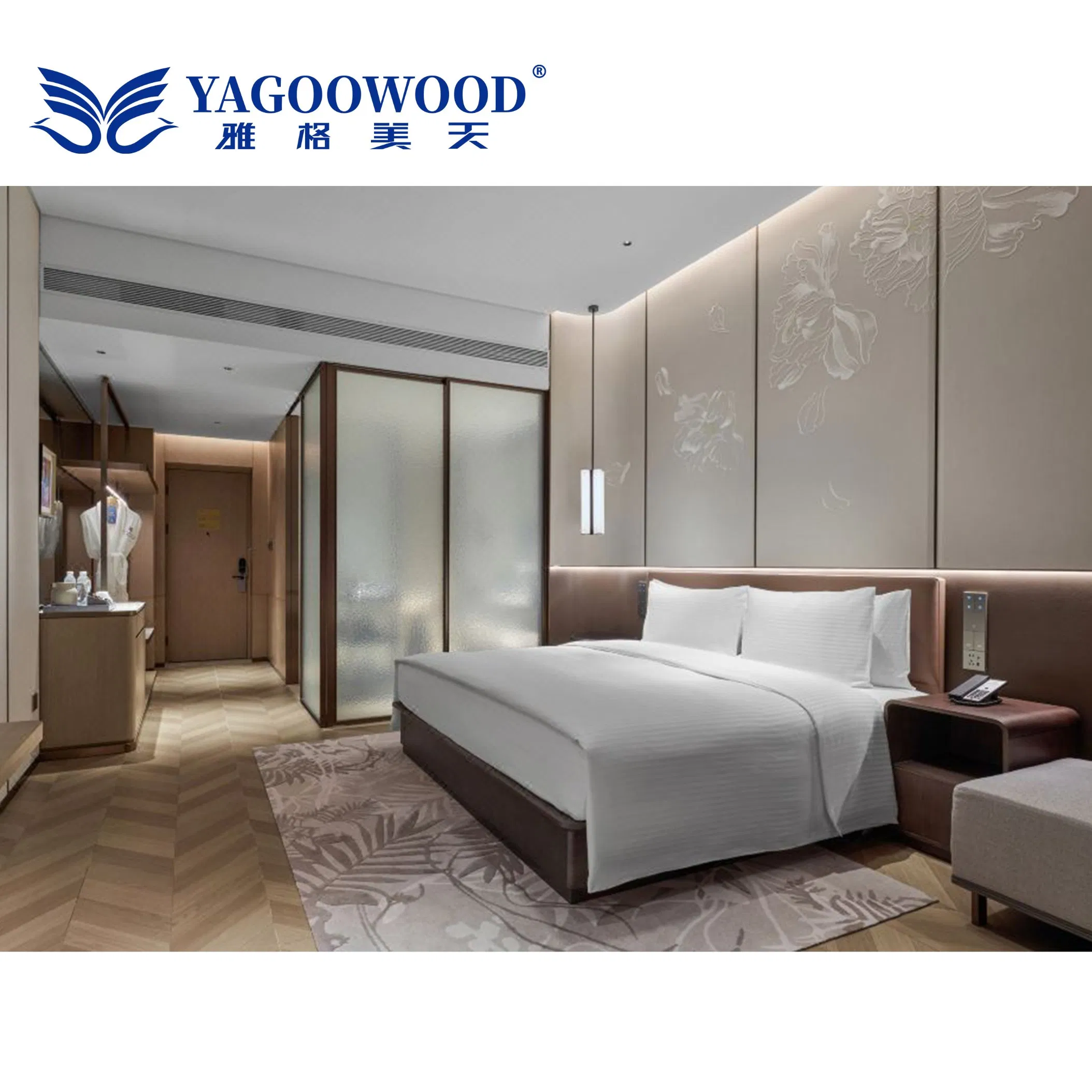 Modern Hotel Lounge Coffee Table Wood Base