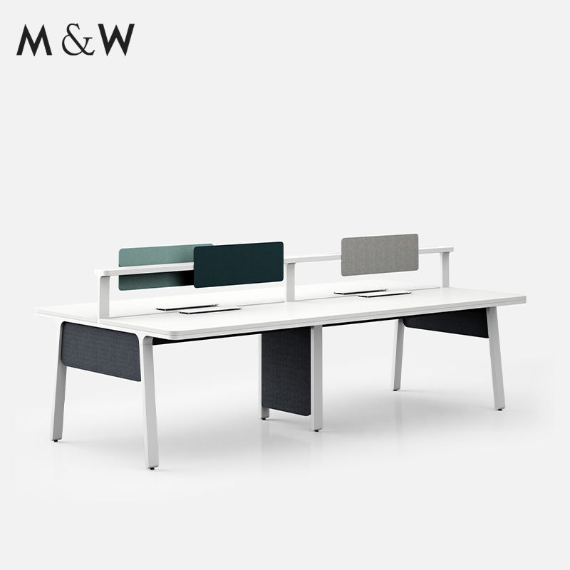 M&W Volta Office Desk Modular Furniture 4 Seater Commercial Table Coworking Workstation