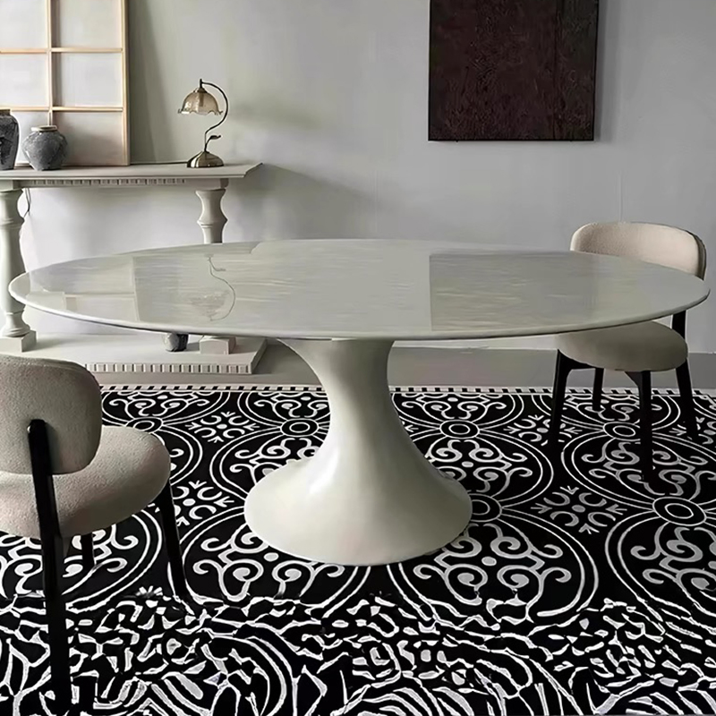 Accept Custom Statuari Snow White Marble Top Coffee Table Metal Base Stand Marble Lounge Furniture White Oval Tea Center Table