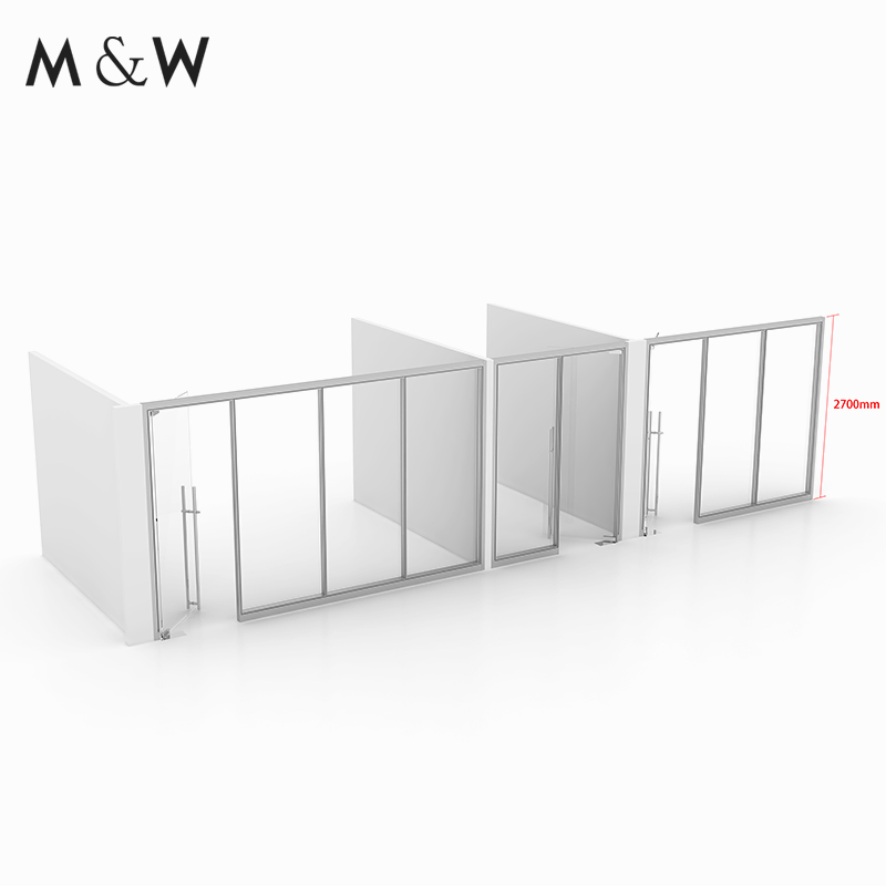 M&W Factory Wall System Clear Glass Aluminum Soundproof Office Partition