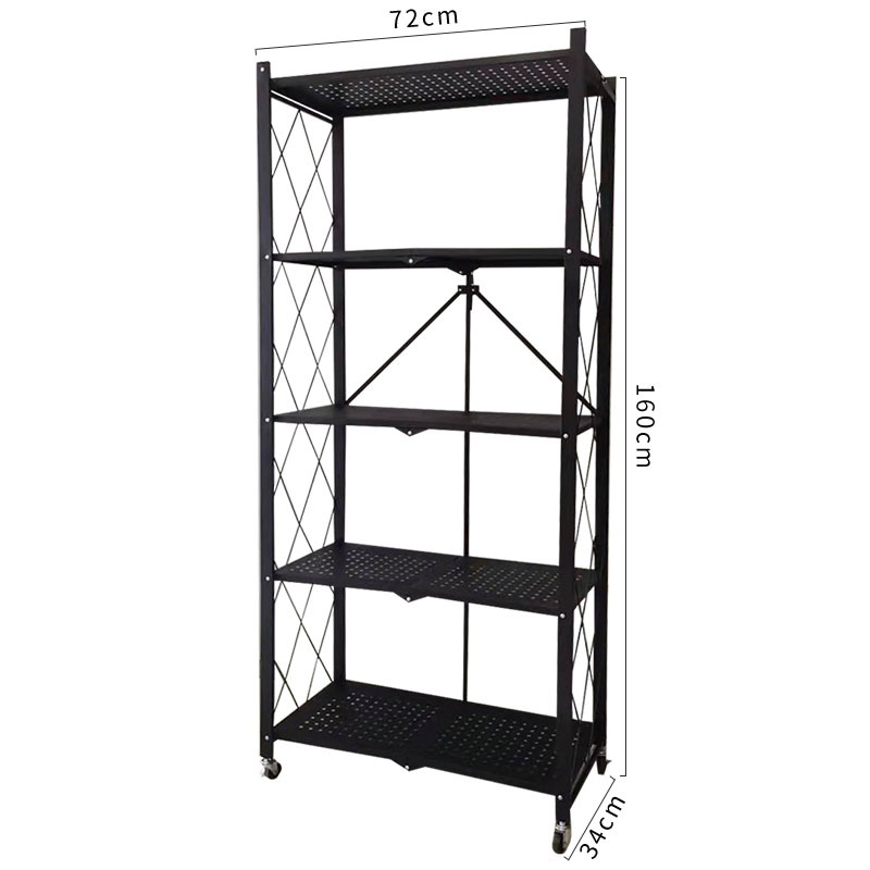 Hot Selling Home Kitchen School Folding Adjustable Rack Storage Shelf Book Shelves for Home Decor