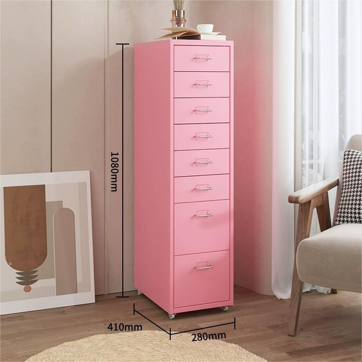 Modern 3 Drawers Steel Mobile Pedestal for Under Desk Office Storage with Casters