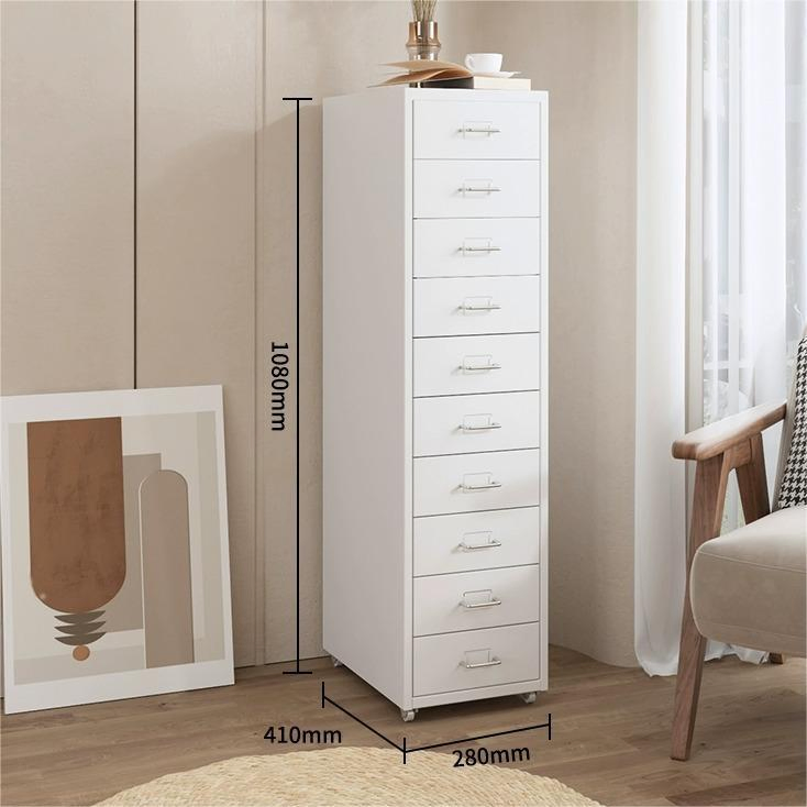 Office Steel Mobile Under Desk File Pedestal Filing Cabinet with Wheels 2 3 4 Drawer