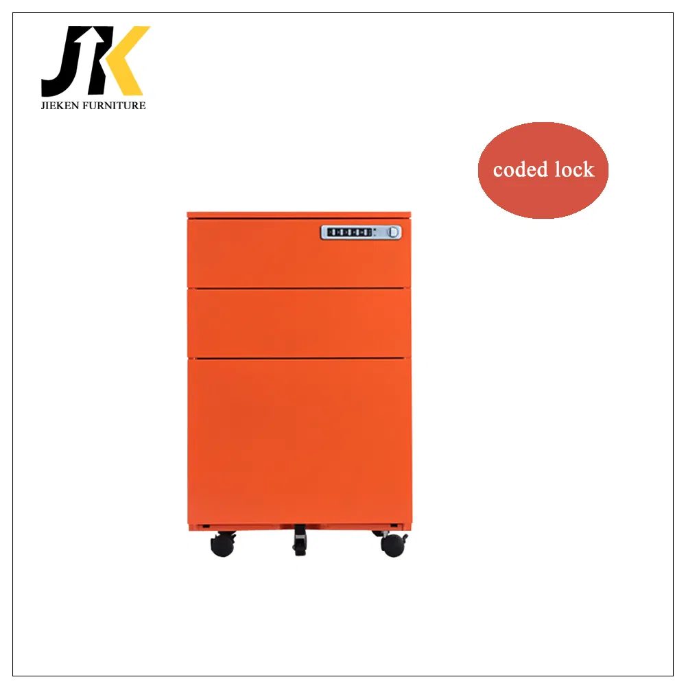 Office Equipment 3 Drawer Metal Mobile Pedestal