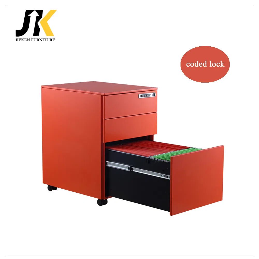 Office Equipment 3 Drawer Metal Mobile Pedestal