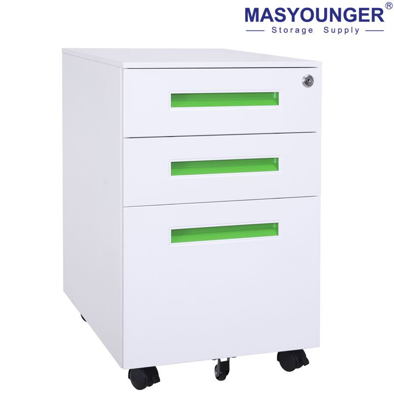 Pre-Assemble Steel 3 Drawer Mobile Pedestal