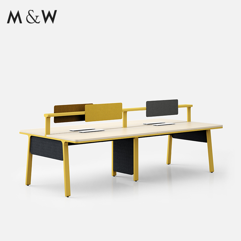 M&W Volta Office Desk Modular Furniture 4 Seater Commercial Table Coworking Workstation