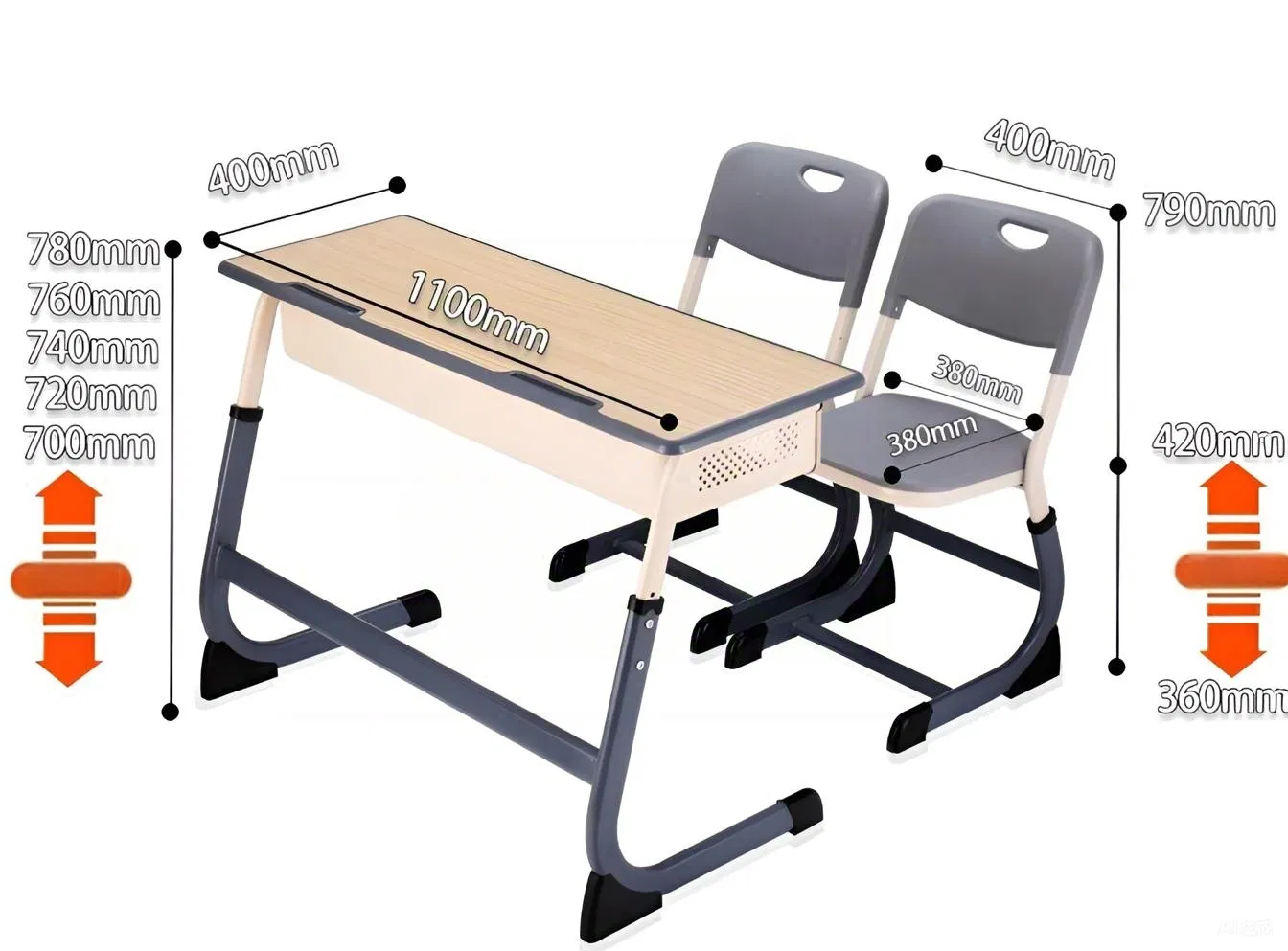 Height Adjustable School Furniture