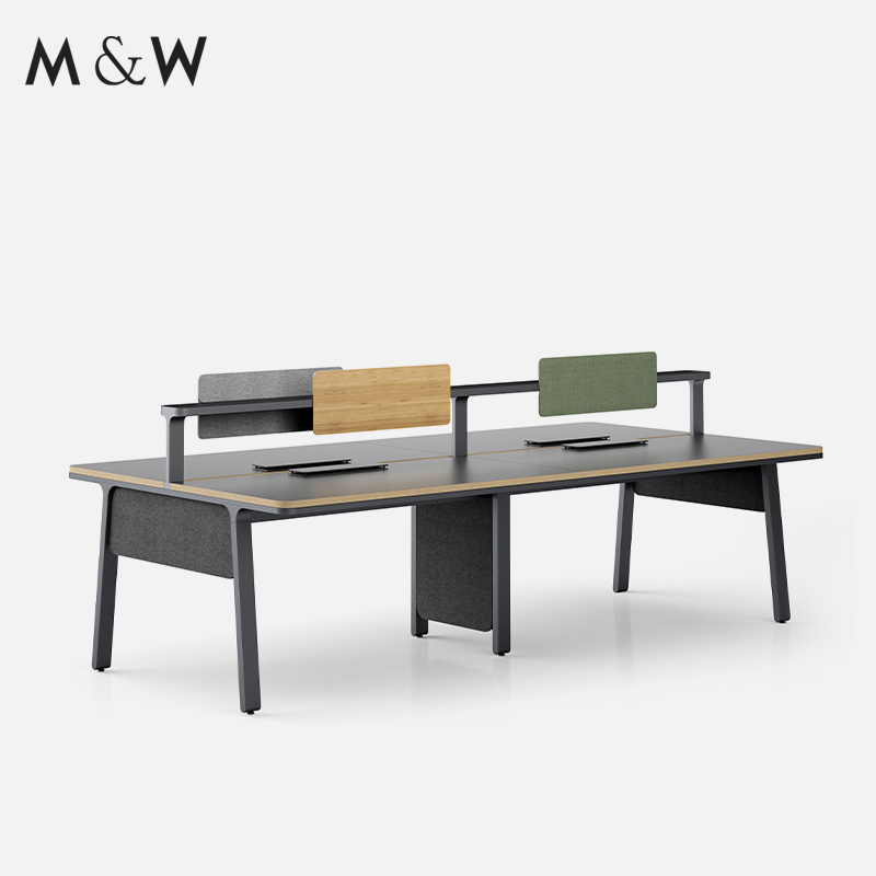 M&W Volta Office Desk Modular Furniture 4 Seater Commercial Table Coworking Workstation