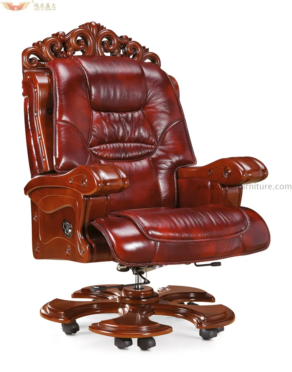 Wholesale Luxury Office Furniture Big Size Adjustable Wooden Executive Chairs