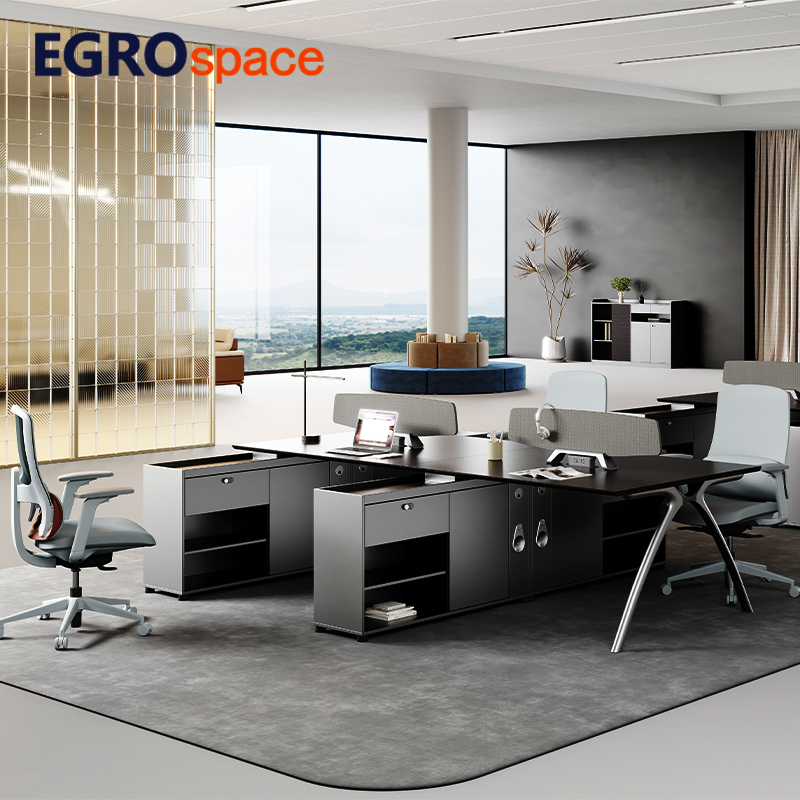 Egrospace Projects Table Office Desk 4 Person Cluster Furniture Modular Workstation
