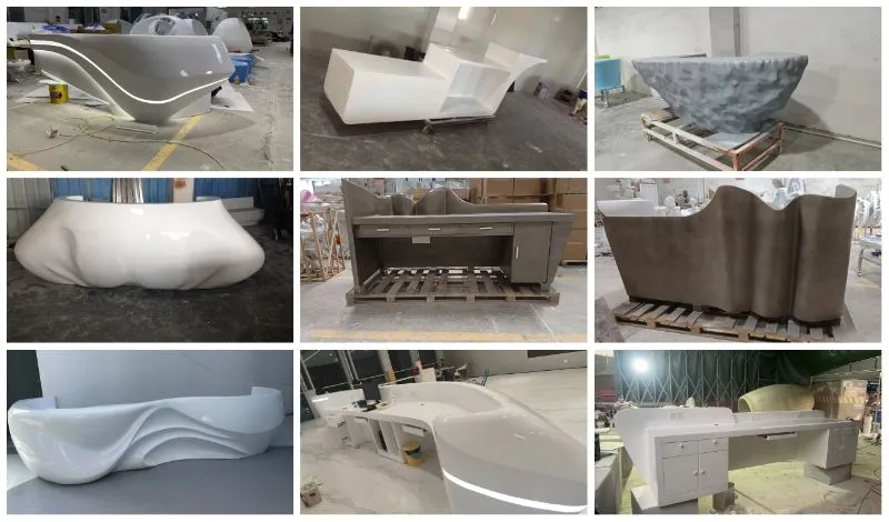 Arch Shaped Fiberglass Reception Desk